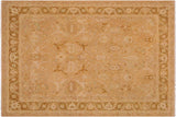handmade Traditional Kafkaz Chobi Ziegler Tan Gold Hand Knotted RECTANGLE 100% WOOL area rug 9 x 12