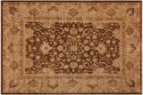 Classic Ziegler Emiko Brown Tan Hand-Knotted Wool Rug - 8'11'' x 11'10''