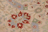handmade Traditional Kafkaz Chobi Ziegler Beige Rust Hand Knotted RECTANGLE 100% WOOL area rug 9 x 12