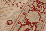 handmade Traditional Kafkaz Chobi Ziegler Beige Rust Hand Knotted RECTANGLE 100% WOOL area rug 9 x 12
