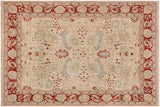 Oriental Ziegler Dagmar Beige Rust Hand-Knotted Wool Rug - 9'0'' x 11'11''