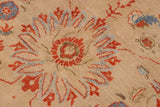 handmade Traditional Kafkaz Chobi Ziegler Tan Rust Hand Knotted RECTANGLE 100% WOOL area rug 9 x 12