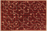 Oriental Ziegler Collen Red Tan Hand-Knotted Wool Rug - 8'9'' x 11'5''