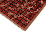 handmade Transitional Kafkaz Chobi Ziegler Red Tan Hand Knotted RECTANGLE 100% WOOL area rug 9 x 12