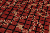 handmade Transitional Kafkaz Chobi Ziegler Red Tan Hand Knotted RECTANGLE 100% WOOL area rug 9 x 12