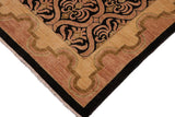 handmade Transitional Kafkaz Chobi Ziegler Brown Tan Hand Knotted RECTANGLE 100% WOOL area rug 9 x 12