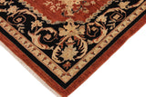 handmade Traditional Kafkaz Chobi Ziegler Rust Black Hand Knotted RECTANGLE 100% WOOL area rug 9 x 12