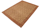 handmade Transitional Kafkaz Chobi Ziegler Nude Tan Hand Knotted RECTANGLE 100% WOOL area rug 9 x 12