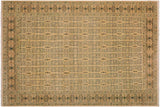 Shabby Chic Ziegler Jenine Beige Brown Hand-Knotted Wool Rug - 9'1'' x 12'5''