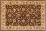 handmade Traditional Kafkaz Chobi Ziegler Brown Tan Hand Knotted RECTANGLE 100% WOOL area rug 9 x 12