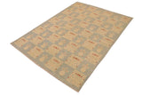 handmade Transitional Kafkaz Chobi Ziegler Lt. Blue Beige Hand Knotted RECTANGLE 100% WOOL area rug 9 x 12