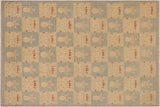 Oriental Ziegler Robena Blue Beige Hand-Knotted Wool Rug - 9'2'' x 11'8''