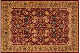 Chic Ziegler Celena Wine Red Olive Green Hand-Knotted Wool Rug - 9'0'' x 12'0''