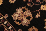 handmade Traditional Kafkaz Chobi Ziegler Black Aubergine Hand Knotted RECTANGLE 100% WOOL area rug 8 x 11