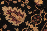 handmade Traditional Kafkaz Chobi Ziegler Black Aubergine Hand Knotted RECTANGLE 100% WOOL area rug 8 x 11