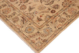 handmade Traditional Kafkaz Chobi Ziegler Beige Tan Hand Knotted RECTANGLE 100% WOOL area rug 9 x 12