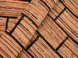 Contemporary Gabbeh Kayleen Black/Beige Wool Rug - 5'10'' x 9'2''