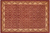 Shabby Chic Ziegler Cathey Red Tan Hand-Knotted Wool Rug - 6'0'' x 8'10''