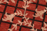 handmade Transitional Kafkaz Chobi Ziegler Rust Black Hand Knotted RECTANGLE 100% WOOL area rug 6 x 9