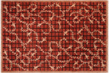 handmade Transitional Kafkaz Chobi Ziegler Rust Black Hand Knotted RECTANGLE 100% WOOL area rug 6 x 9