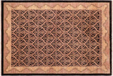 handmade Transitional Kafkaz Chobi Ziegler Black Tan Hand Knotted RECTANGLE 100% WOOL area rug 6 x 9