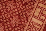 handmade Transitional Kafkaz Chobi Ziegler Red Tan Hand Knotted RECTANGLE 100% WOOL area rug 6 x 9