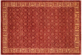 Bohemien Ziegler Myrle Red Tan Hand-Knotted Wool Rug - 5'11'' x 8'10''