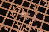 handmade Transitional Kafkaz Chobi Ziegler Black Brown Hand Knotted RECTANGLE 100% WOOL area rug 6 x 9