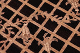 handmade Transitional Kafkaz Chobi Ziegler Black Brown Hand Knotted RECTANGLE 100% WOOL area rug 6 x 9