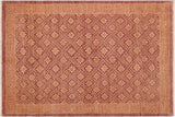 Boho Chic Ziegler Louanne Red Gold Hand-Knotted Wool Rug - 5'10'' x 9'2''