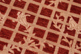 handmade Transitional Kafkaz Chobi Ziegler Red Tan Hand Knotted RECTANGLE 100% WOOL area rug 6 x 9