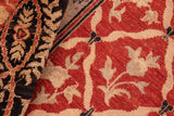 handmade Transitional Kafkaz Chobi Ziegler Red Black Hand Knotted RECTANGLE 100% WOOL area rug 6 x 9