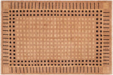 Classic Ziegler Jeanene Tan Black Hand-Knotted Wool Rug - 5'10'' x 8'9''