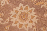 handmade Transitional Kafkaz Chobi Ziegler Brown Gold Hand Knotted RECTANGLE 100% WOOL area rug 6 x 9