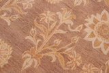 handmade Transitional Kafkaz Chobi Ziegler Brown Gold Hand Knotted RECTANGLE 100% WOOL area rug 6 x 9