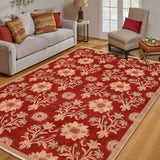 handmade Transitional Kafkaz Chobi Ziegler Rust Tan Hand Knotted RECTANGLE 100% WOOL area rug 6 x 9