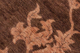 handmade Transitional Kafkaz Chobi Ziegler Brown Tan Hand Knotted RECTANGLE 100% WOOL area rug 6 x 9