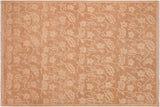 Shabby Chic Ziegler Scarlet Brown Tan Hand-Knotted Wool Rug - 6'0'' x 8'7''