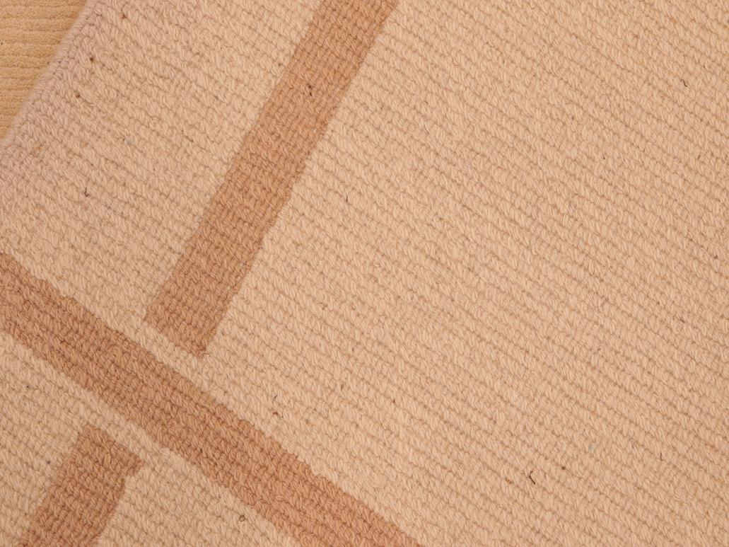 handmade Modern Art Deco Tan Brown Hand Knotted RECTANGLE 100% WOOL area rug 6x9
