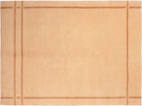 Nepalese Art Deco Savanna Tan/Brown Wool Rug - 6'0'' x 9'0''