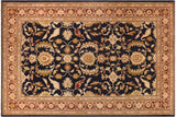 Oriental Ziegler Nana Blue Red Hand-Knotted Wool Rug - 10'5'' x 13'9''