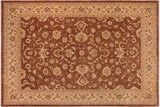 Classic Ziegler Hye Brown Gold Hand-Knotted Wool Rug - 10'1'' x 13'6''