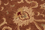 handmade Traditional Kafkaz Chobi Ziegler Brown Lt. Gold Hand Knotted RECTANGLE 100% WOOL area rug 10 x 14