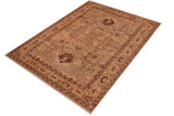 handmade Traditional Kafkaz Chobi Ziegler Gray Tan Hand Knotted RECTANGLE 100% WOOL area rug 10 x 14