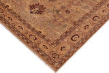 handmade Traditional Kafkaz Chobi Ziegler Gray Tan Hand Knotted RECTANGLE 100% WOOL area rug 10 x 14