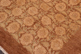 handmade Transitional Kafkaz Chobi Ziegler Brown Tan Hand Knotted RECTANGLE 100% WOOL area rug 6 x 8
