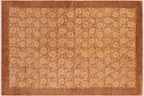 handmade Transitional Kafkaz Chobi Ziegler Brown Tan Hand Knotted RECTANGLE 100% WOOL area rug 6 x 8