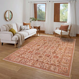 handmade Traditional Kafkaz Chobi Ziegler Beige Lt.orange Hand Knotted RECTANGLE 100% WOOL area rug 6 x 9