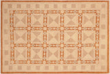 Oriental Ziegler Perry Rust Tan Hand-Knotted Wool Rug - 6'0'' x 8'7''