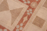 handmade Transitional Kafkaz Chobi Ziegler Rust Tan Hand Knotted RECTANGLE 100% WOOL area rug 6 x 9